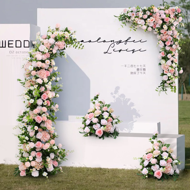 Pink Wedding Archway Flower for Wedding Party Proposal Decor - KetieStory
