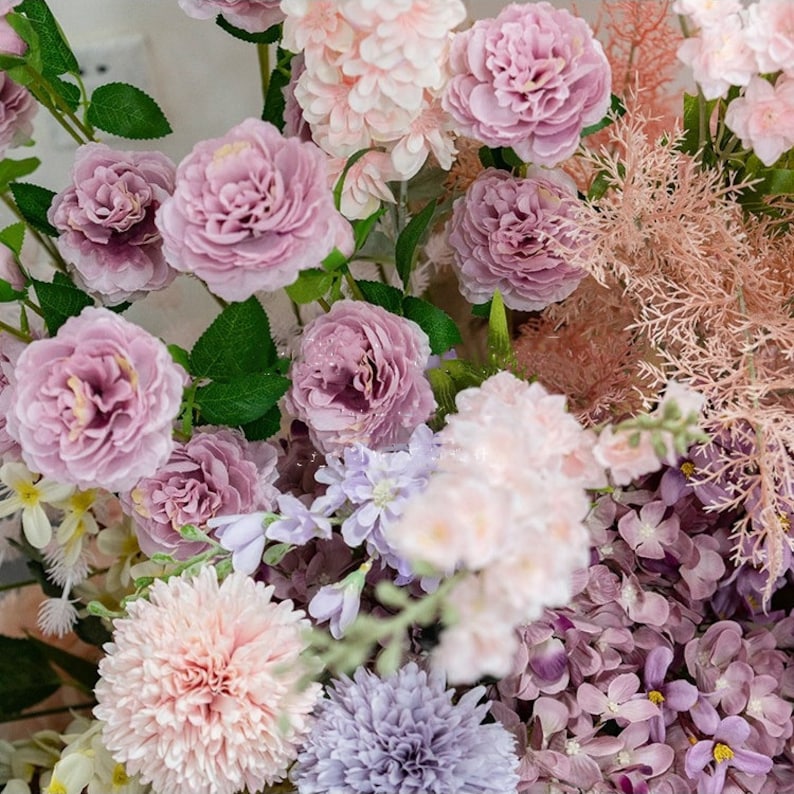 Wedding Arch Flowers - Purple and Pink - KetieStory
