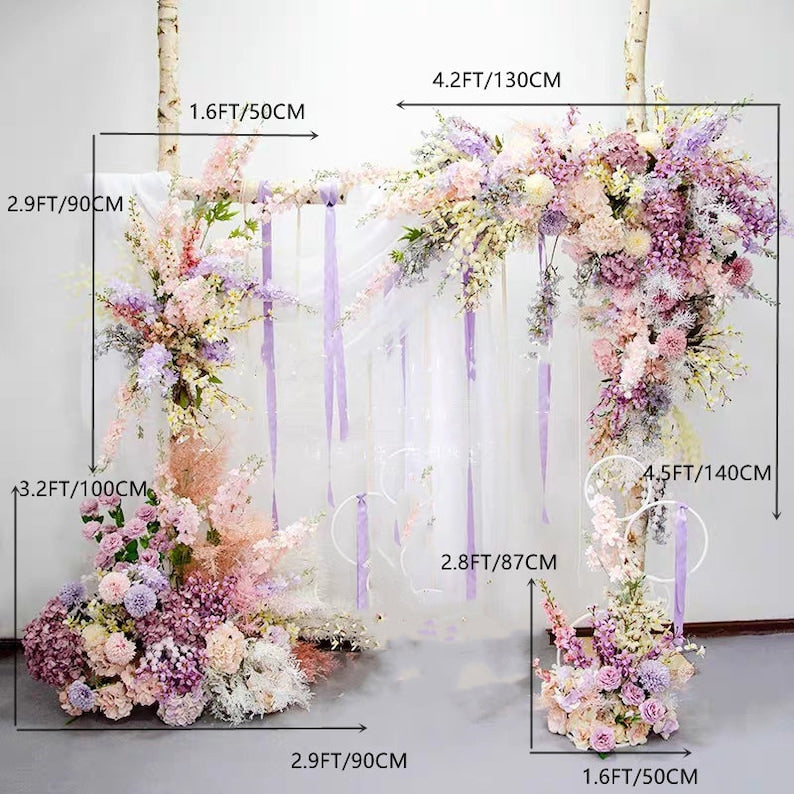 Wedding Arch Flowers - Purple and Pink - KetieStory