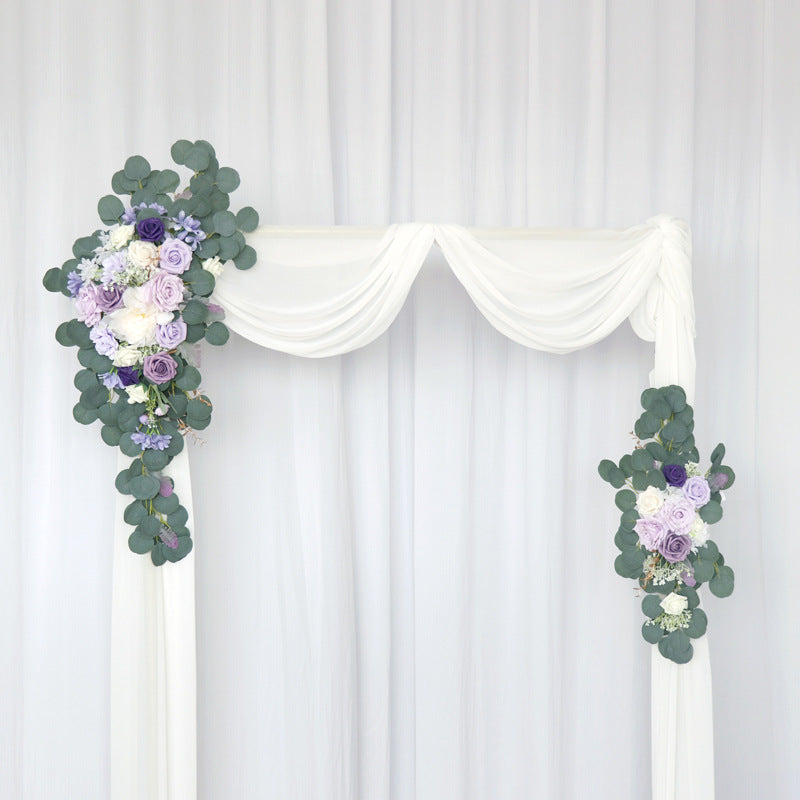 Purple Rose Arch Flowers for Wedding Party Decor - KetieStory