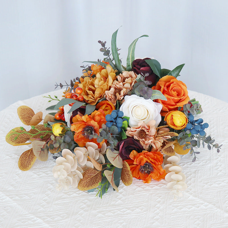 Bridal Bouquet Orange for Wedding Party Proposal - KetieStory