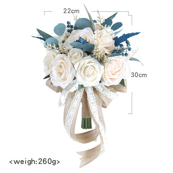 Bridal Bouquet Blue Hemisphere for Wedding Party Proposal - KetieStory
