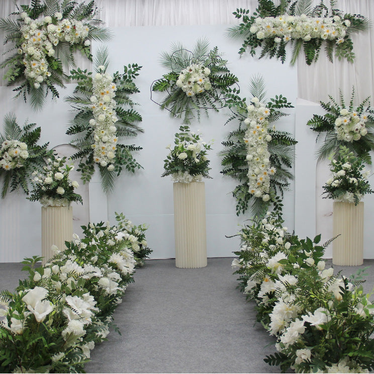 Green White Flowers Set for Wedding Party Decor Proposal - KetieStory