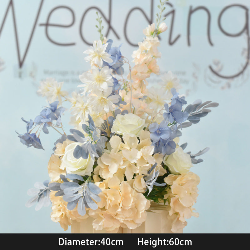 Blue Champagne Flower Sets for Wedding Party Decor Proposal - KetieStory