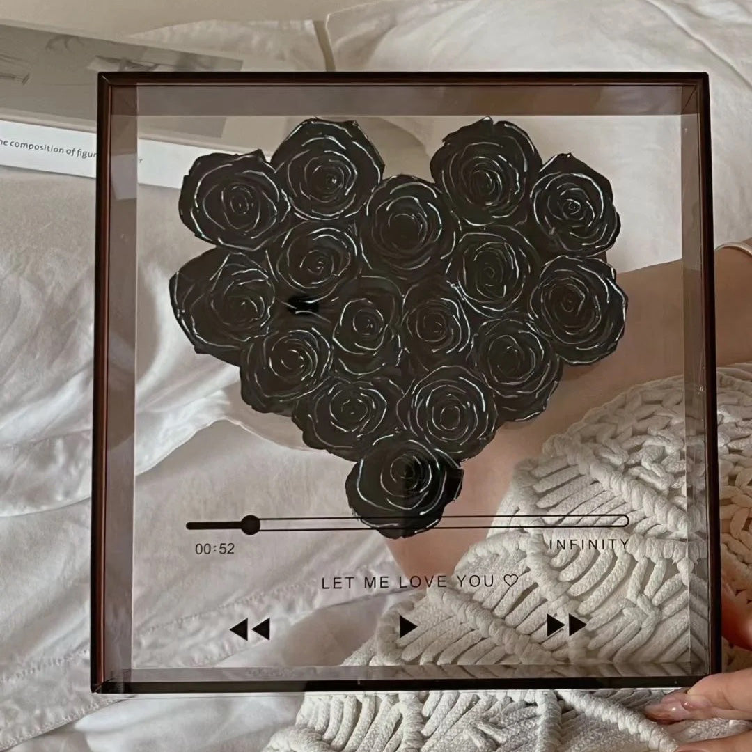 Preserved Flower Acrylic CD Gift Box for Wedding Party Decor - KetieStory