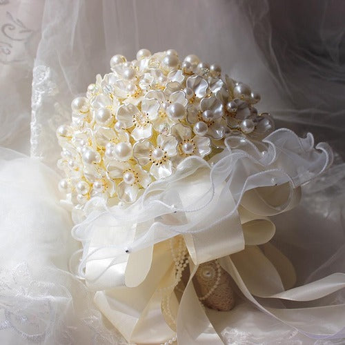 Luxurious Pearl Shell Bridal Bouquet for Wedding Party - KetieStory