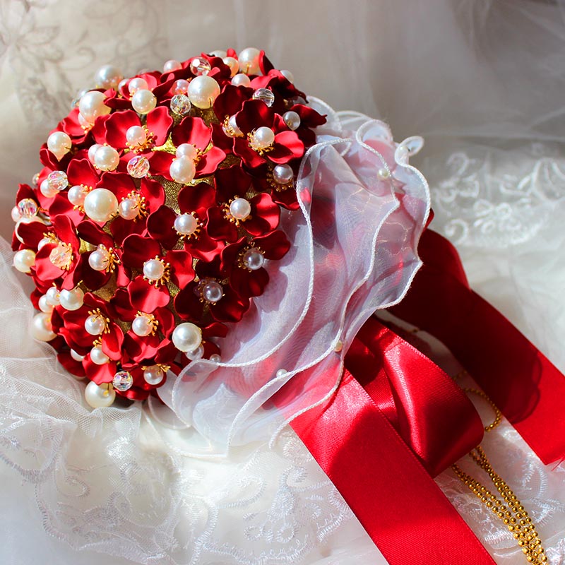 Luxurious Pearl Shell Bridal Bouquet for Wedding Party - KetieStory