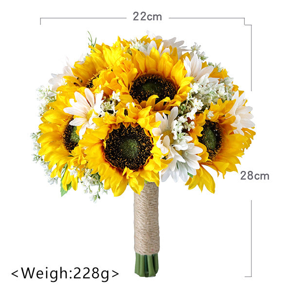 Bridal Bouquet in Sunflower for Wedding Party Proposal - KetieStory