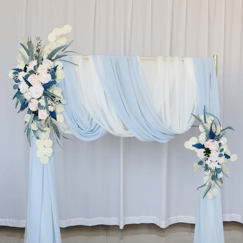 Champagne Blue Flower Set for Wedding Party Decor - KetieStory