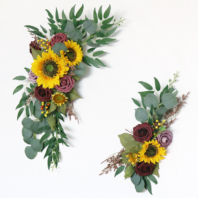 Sunflower Arch Flowers for Wedding Party Decor - KetieStory