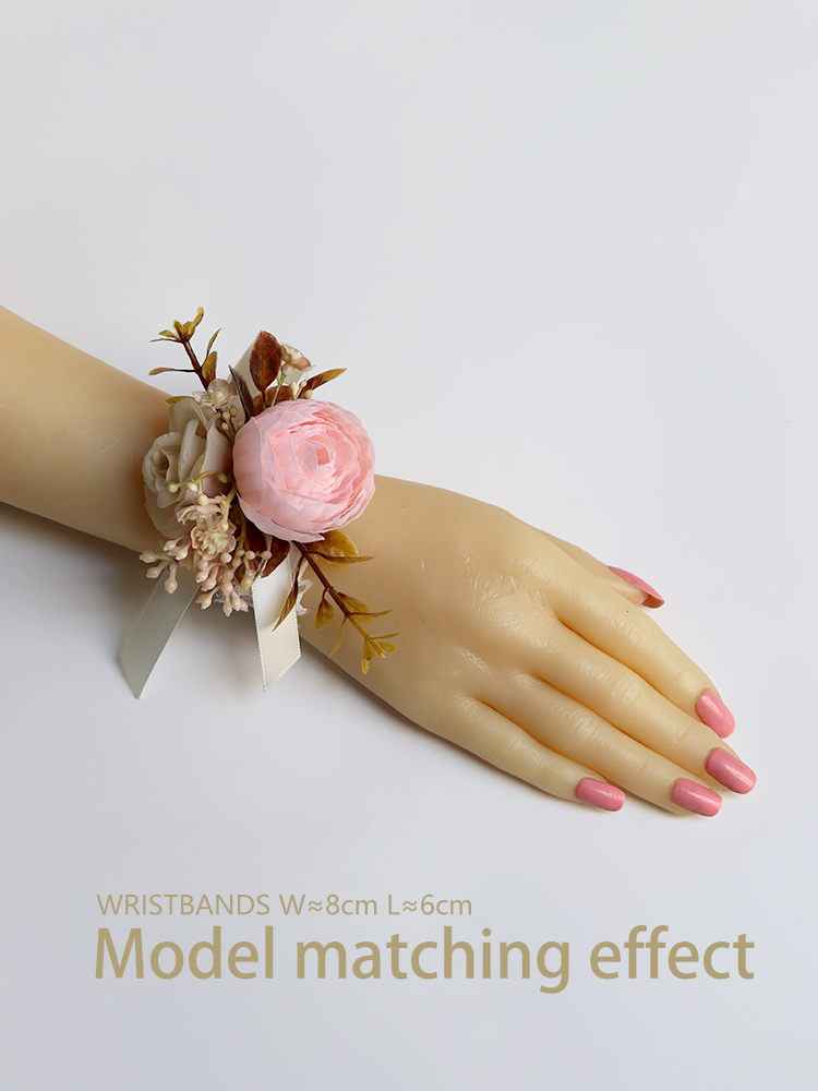 Wrist Flower Corsages Brown Series for Wedding Party Proposal Decor - KetieStory